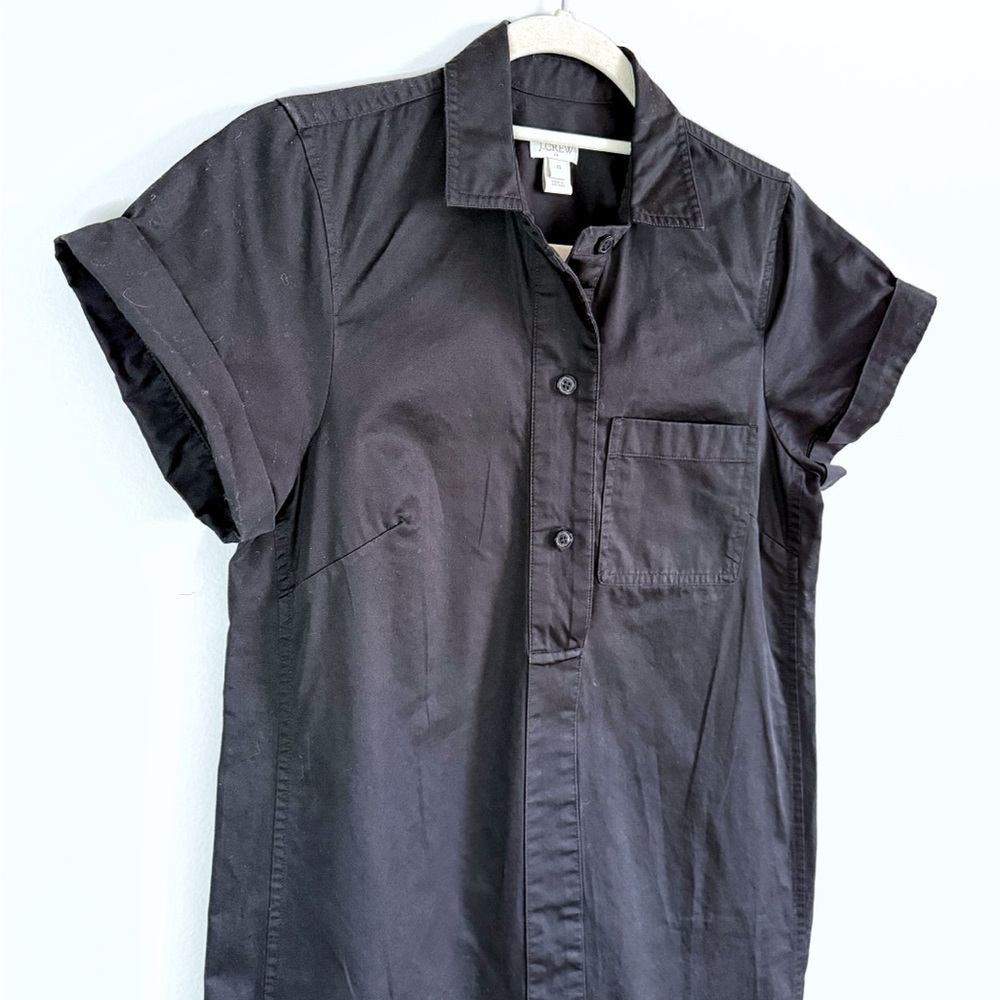 J. Crew Classic Black Shirt Dress